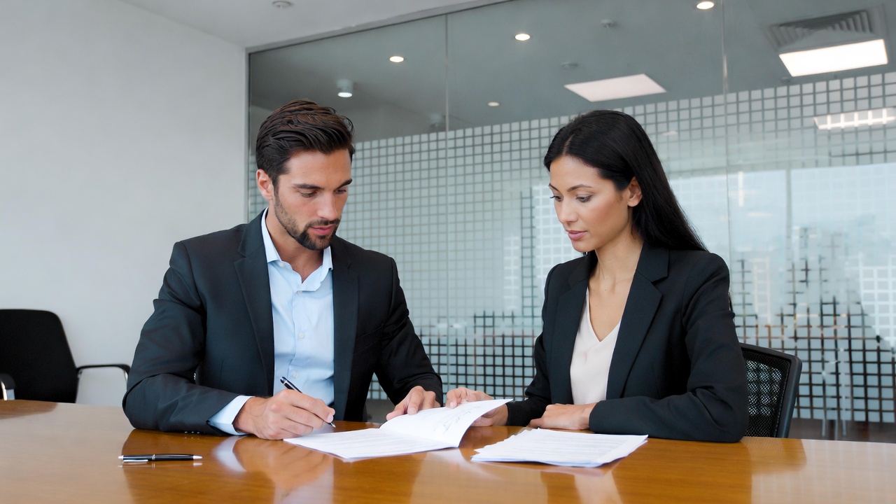 Real estate agent outside property